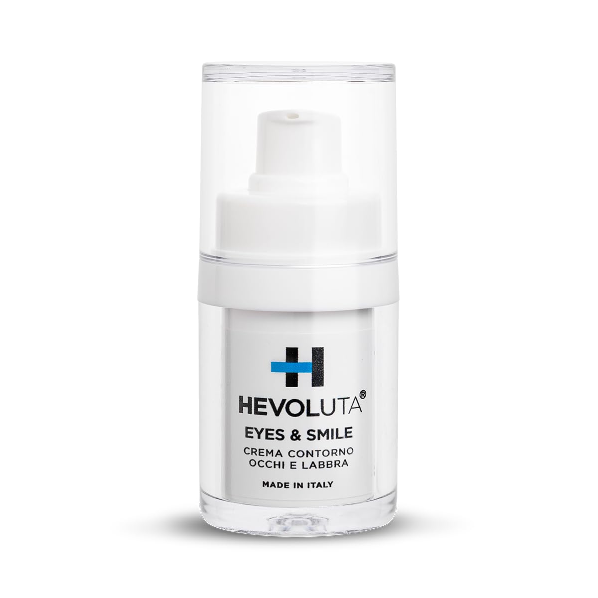 Hevoluta Eyes&Smile Crema Contorno Occhi e Labbra Antirughe, 15 ml | Trattamento Idratante, Burro di Cacao, Acido Ialuronico, Peptidi, Specifico per Codice a Barre, Made in Italy