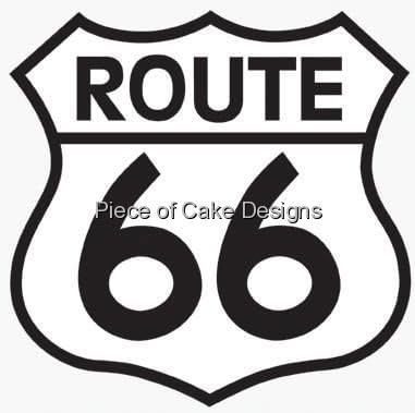 8" Round ~ Classic Route 66 Sign ~ Edible Cake/Cupcake Topper!!!