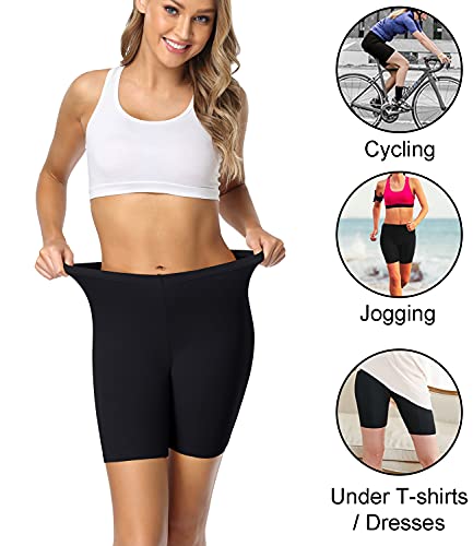 Image of wirarpa Women's Cotton Boy Shorts Underwear Anti Chafing Soft Biker Short Plus Boy Shorts Panties 4 Pack, Multicolor05-4 Pack