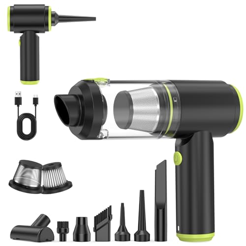 Handheld Vacuum Cordless – Car Vacuum Cleaner with Brushless Motor, 20000PA High Power, 2 in 1 Air Duster and Vacuum Cleaner, Mini Hand Held Vacuum Rechargeable for Home, Car, Office, Pet Hair