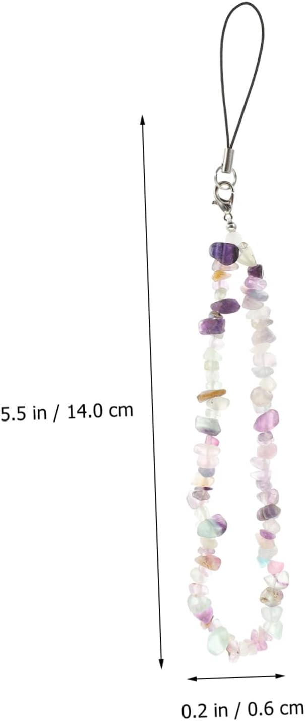 jojofuny 4 Pcs Mobile Phone Chain Pendant Beaded Phone Chains Anti- Skid Lanyard Strap Multi-