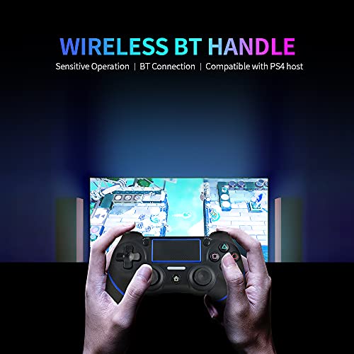 Gamepad de jogo BT sem fio com touchpad vibração 6 eixos Função de alça Ergonômica compatível com PS