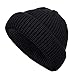 modAS Schippermütze Mütze Wollmütze Strickmütze - Wolle Wintermütze aus 100% Schurwolle in Schwarz