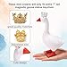 Sinbana 6pcs 7 Inch Small Mini Desk Goose Crown，Tiny Micro Metal Magnetic Goose Statue Headwear Little Cute Desktop Gooses Outfits Clothes Costume Accessories for Toy Doll Decoration