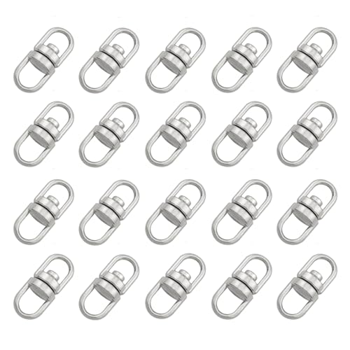 Preisvergleich Produktbild Ganzoo Schwenkverschraubung für Schlüsselringe, Metall Wirbel für vielseitige Befestigungen aus Metall