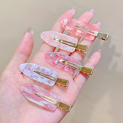 Large No Crease Hair Clips No Bend Hair Clips For Women Acrylic Resin Flat Clip Flat Bangs Waves Duck Bill Clips No Hair Barrettes For Women Girls #TOP1