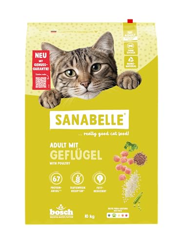 Sanabelle Classic Geflügel | Katzentrockenfutter für ausgewachsene Katzen (ab dem 12. Monat) | 1 x 10 kg (Neu) – Ansicht 1