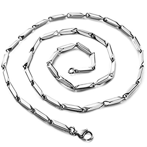 Aienid Men Chain Necklace Stainless Steel Vintage Silver Link Necklace For Men,3Mm Width,50Cm Length #TOP15
