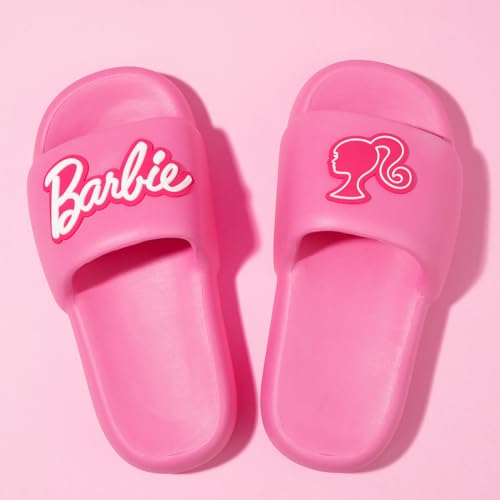 MINISO Barbie Collection Bath Slippers (35-36) - Kids' House Shoes, Girls' Bathroom Slippers, Pink Barbie Home Footwear4