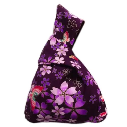 FANCYPUMPKIN Yukata Vintage Japonés Kimono Grulla Bolso Pulsera Pequeño Monedero Bolso Tote Asa Bolsa Bolsa Nudo para Mujer, E-34