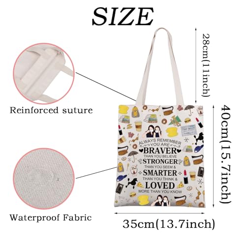 WSNANG G G TV Show Gift Diner Tote Bag TV Show Reusable Shoulder Bag Lorelai Rory Fan Gift3