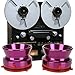 1 Pair Nab Hub Adapters, Reel to Reel Tape Nab Hub Adapter, 10 Inch Aluminium Nab Hub Adapter for Studer for Revox for Akai for Teac (Rose)