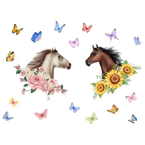 YunBey Horses Head Wall Sticker Decoration Cover