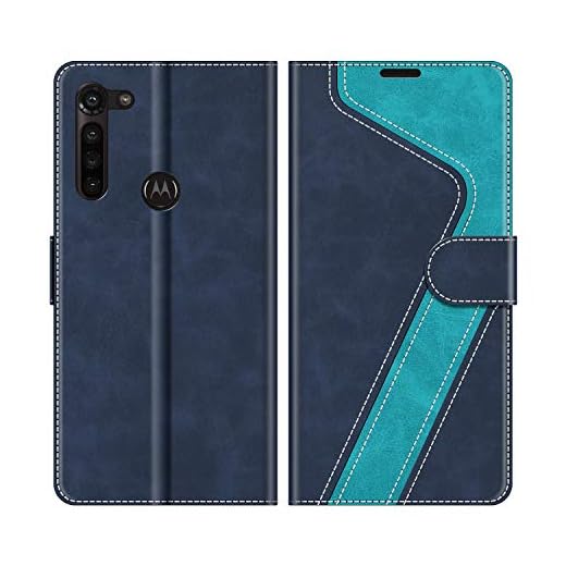 MOBESV fodral kompatibel med Motorola Moto G8 Power, magnetiskt mobilfodral flip-fodral till Motorola Moto G8 Power telefonfodral, Mörkblå