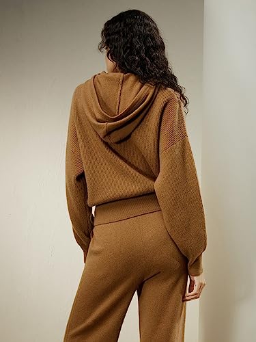 LilySilk Womens Pullover Sweater 100% Cashmere Oversized Hoodie with Detached Hood for Fall & Winter Causal2