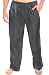Del Rossa Mens Satin Pajama Pants, Long Pj Bottoms, Large Steel (A0757STLLG)