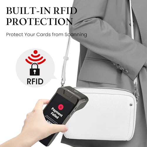 Image of befen Genuine Leather Crossbody Bags for Women, RFID Leather Purses