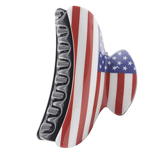 BinaryABC 4th of July American Flag Hair Claw Clips Hair Clip Hairpins Hairgrip,Patriotic Fourth of July Independence Day Hair Accessories