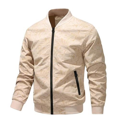 Veste Homme Habillé Été pour Printemps Léger mi Saison Été Manches Longues Blouson Veste de Couleur Uni Baseball Casual Résistante Transition Coup-Vent...