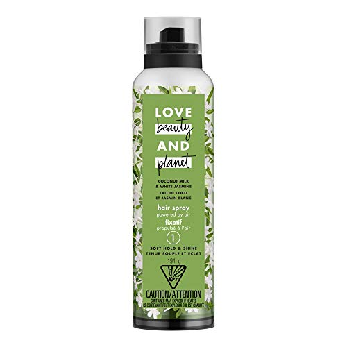 Love Beauty Planet Coconut Milk White Jasmine Hair Spray, Soft Hold Shine 6.8 oz