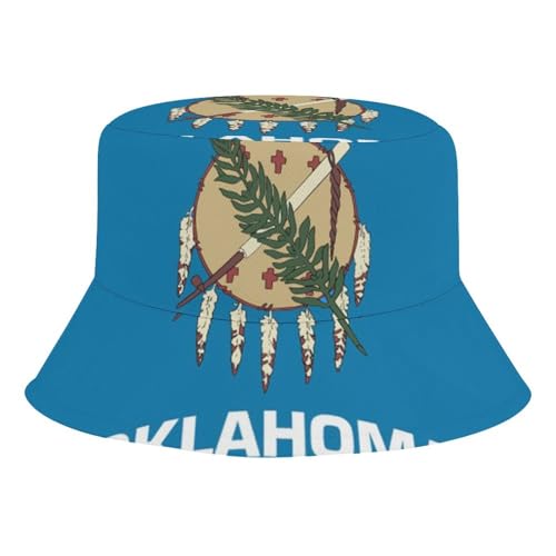 Oklahoma State FlagChildren's Bucket Hat for Boys and Girls, Breathable Summer Beach Hat54cm
