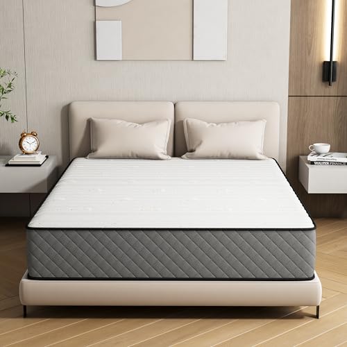 Matoresu Colchón Individual de 25 cm: la Cama híbrida de Espuma viscoelástica con resortes Interiores en una Caja para un máximo Apoyo y Alivio de presión, colchón de tamaño Individual 200 x 90 x 25