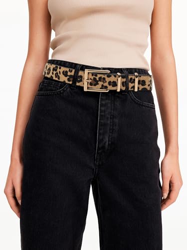 Leopard Print Belts for Women Waist Belt Artificial Horse hair Belts for Jeans dress4