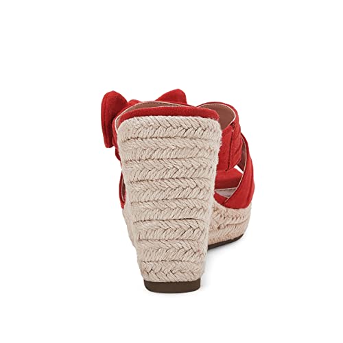 Womens Espadrilles Slip On Wedge Sandals Slides Bow Tie Platform Open Toe Summer Mules Shoes #TOP5