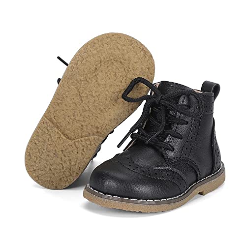MK MATT KEELY Boys Girls Boots Lace Up Combat Ankle Boots Toddler Fashion Shoes for Toddler Kids Unisex(Toddler/Little Kid)4