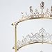 Byken 4 Tier Crown Holder,Tiara Organizer,.Golden Bridal Headdress Display Stand for Selling,Headband Ear Crown Storage Tower,Jewelry Holder for Girls Wedding Home Shop Store (Gold)