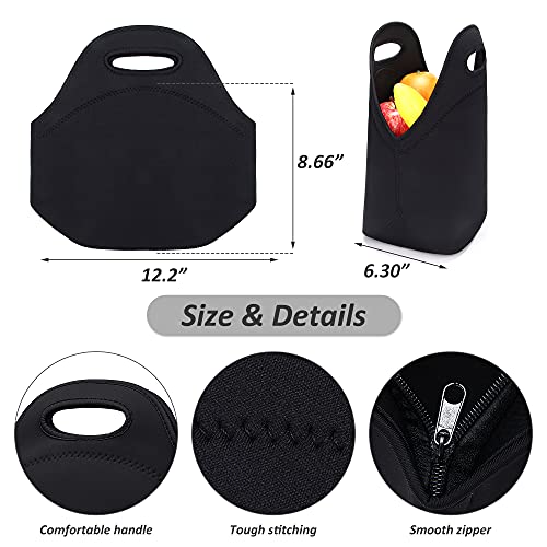 Youbdm Neoprene Lunch Bags Thermal Insulated Lunch Tote Bag Reusable Washable Neoprene Picnic Bag For Women Men #TOP4
