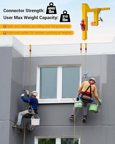 Image of Parapet Adjustable Non-Penetrating Anchor, Reusable Parapet Anchor Clamp for Temporary Fall Arrest Anchorage, Fit Parapet Walls Up to 15 inch Thick, Lightweight Portable and High Strength