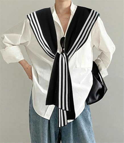 2025 Women Reversible Navy Knit Capelet Summer Lightweight Shoulder Wrap Neck Cover Double Sided Cardigan Tie Front Packable 6