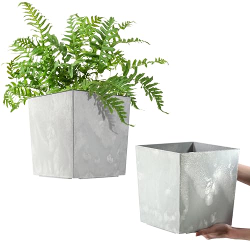 KADAX Blumentopf aus Kunststoff, wetterfester Gartentopf für Balkon, Terrasse, Innenbereich, Leichter Topf mit Einlage, Pflanzentöpf… – Ansicht 4