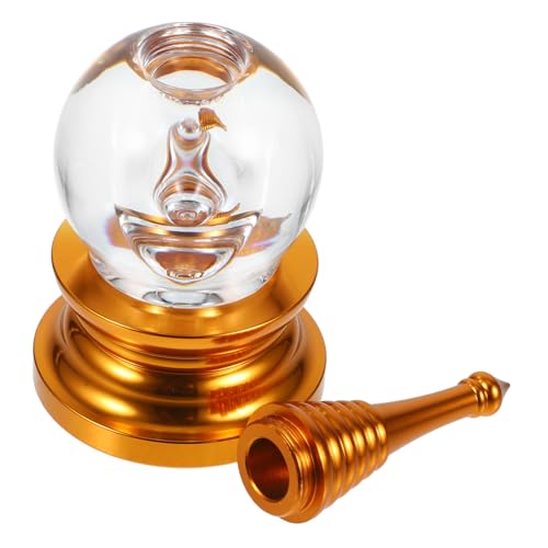Healifty Alloy Crystal Buddhist Pagoda Tower Ornament for Home Office Desk Decor Bodhi Tower Statue with Relaxing Design Suitable for Feng Shui and East Asian Cultural Display