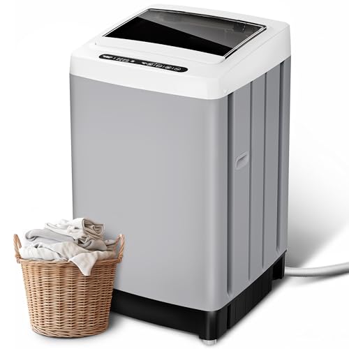 WATTSMART 20lbs Portable Washing Machine, Full-Automatic Portable Washer with 10 Wash Cycles, Top...