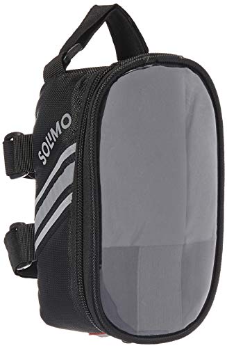 Amazon Brand - Solimo Bicycle Frame Saddle Bag with Touchscreen Pocket for Smartphone 3 41By3Q7k1vL