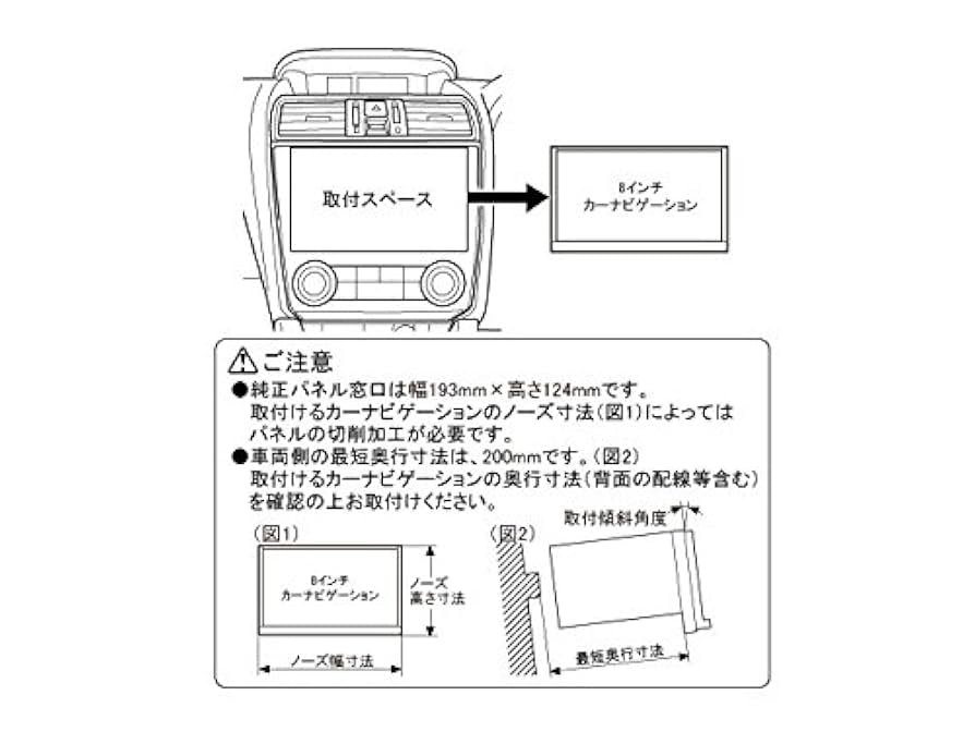 か*ー様 スバル用8インチナビインストールキットKIT8-14MP?パネルのみ KENWOOD KIT8-14MP GP/GJ系インプレッサ・XV用8インチナビ