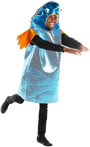 Zadin Funky Fish Halloween Costume - Funny Fishy Animal Suit, Adult One-Size Unisex