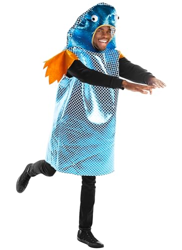 Zadin Adult Fish Costume Funny Sea Animal - Funky Fishermans Halloween Fish Costume: Fishing Fisherman Costume