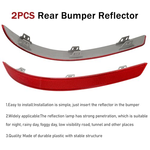 Image of 2 PCS Rear Bumper Reflector Fit for Mercedes-Benz X166 GL GL350 GL450 GL500 GL550 GL63 AMG 2013-2016 GLS450 2017-2019 Replace # A1668200474 1668200474 A1668200374