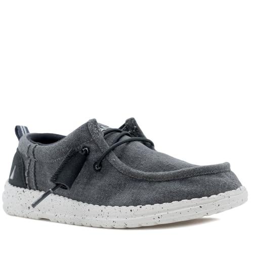 Image of Nautica Kids Boys Youth Comfort Loafers, Lace-Up Boat Shoe, Lightweight Casual Stretch Sneaker-Little Kid /Big Kid Rushford