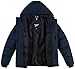 Reebok Mens Jacket - Weather Resistant Winter Jackets for Men Quilted Warm Coat Puffer Jacket with Hood and Pockets, Size Small, Vector Navy Blue