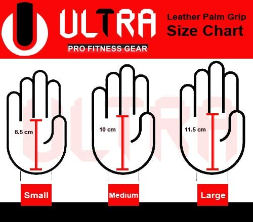 ULTRA FITNESS Leather Grips Gymnastic Palm Protectors Hand Guards Gym Gloves Pull up, White Leather - Image 3