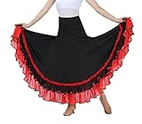 CISMRAK Ballsaal Tanzen Walzer Tanz Salsa Tango Swing Rock Für Frauen Rot, Einheitsgrösse