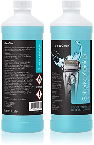 GlobaClean Scherkopfreiniger Nachfüllflüssigkeit - Kompatibel für Braun Clean & Renew Reinigungskartuschen - Braun Reinigungskartuschen Series 9 - Scherkopfreiniger für Braun Reinigungskartusche 2x 1L