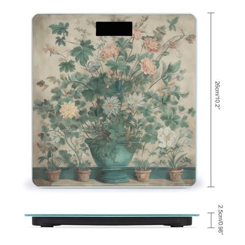 Báscula digital de baño con pantalla LED y vidrio templado miniatura 2