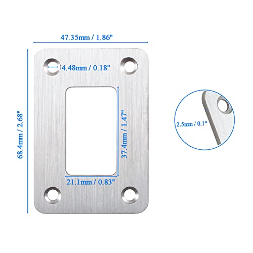Image of 1 Gang Rocker Switch Mounting Bracket Panel Silver Toggle Switch Panel Housing Holder for Car Boat Yacht RV Camper UTV Dashboard