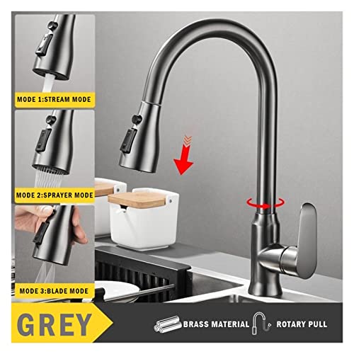 Robinet de cuisine mitigeur gris d'évier à trou unique 9906 Gery - 3
