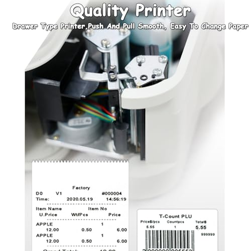 Báscula digital comercial con impresora térmica LCD miniatura 6